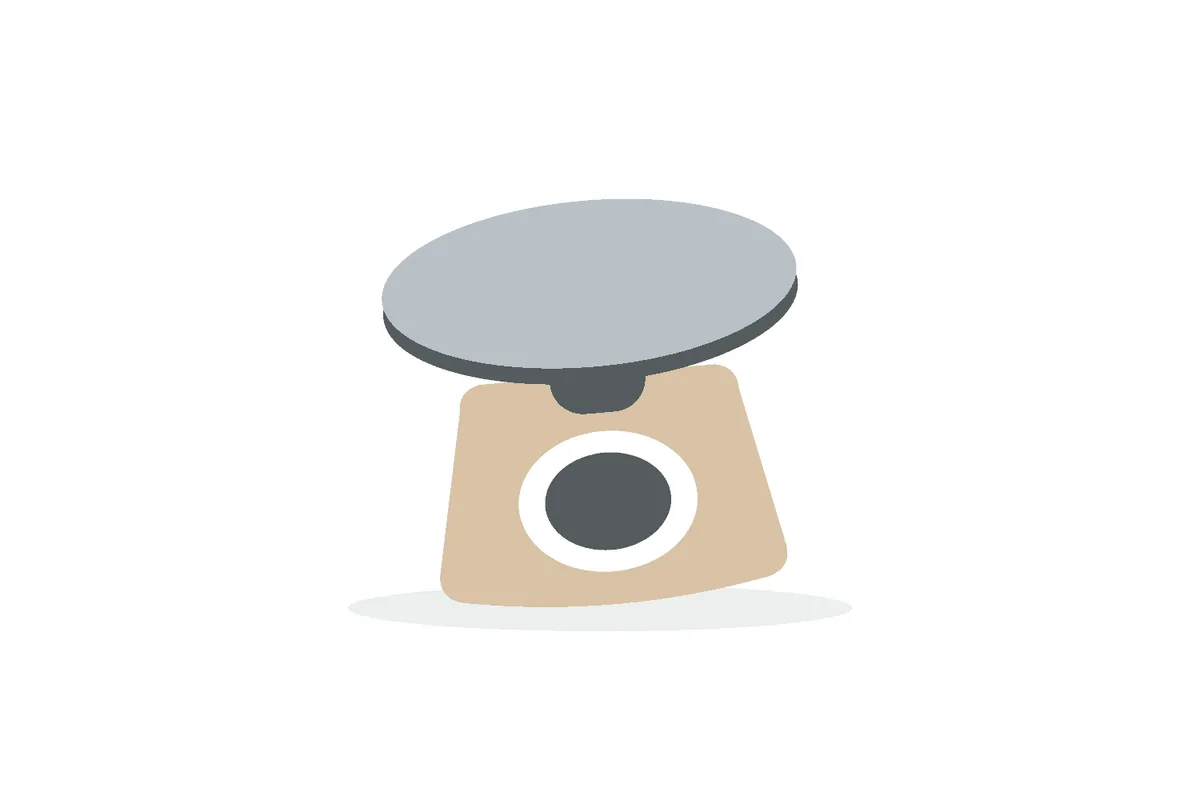 上皿のはかりのイラスト